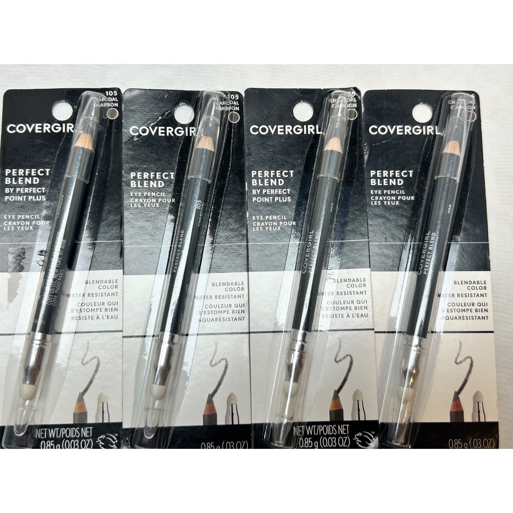 CoverGirl Perfect Blend by Perfect Point Plus Eye Pencil #105 Charcoal Lot of 4